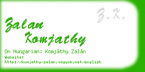 zalan komjathy business card